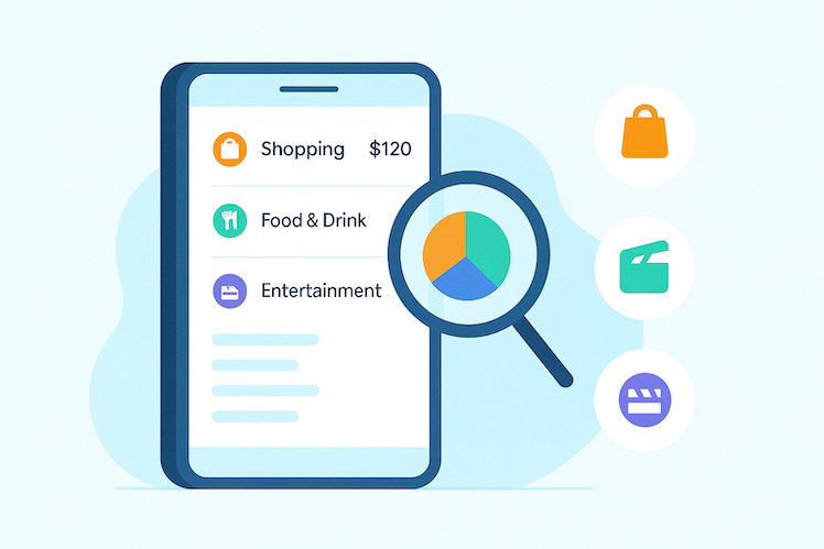 Automatically categorised transactions