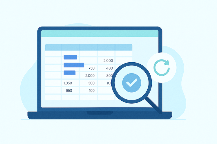 Google Sheets with imported bank transactions